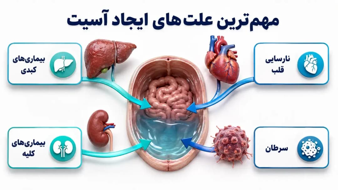 مهمترین علت ایجاد آسیت