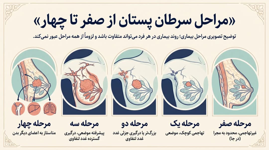 شناخت مراحل سرطان پستان