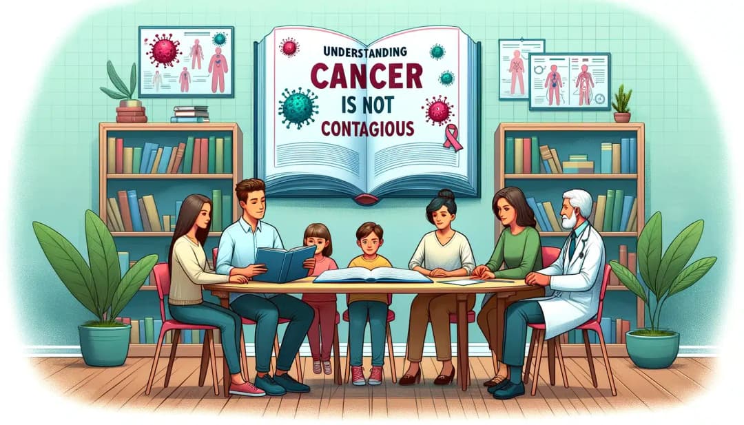 DALL·E-2024-04-25-09.26.31-An-informative-illustration-depicting-that-cancer-is-not-contagious.-The-image-shows-a-diverse-group-of-people-a-man-a-woman-a-child-and-an-elderl.webp