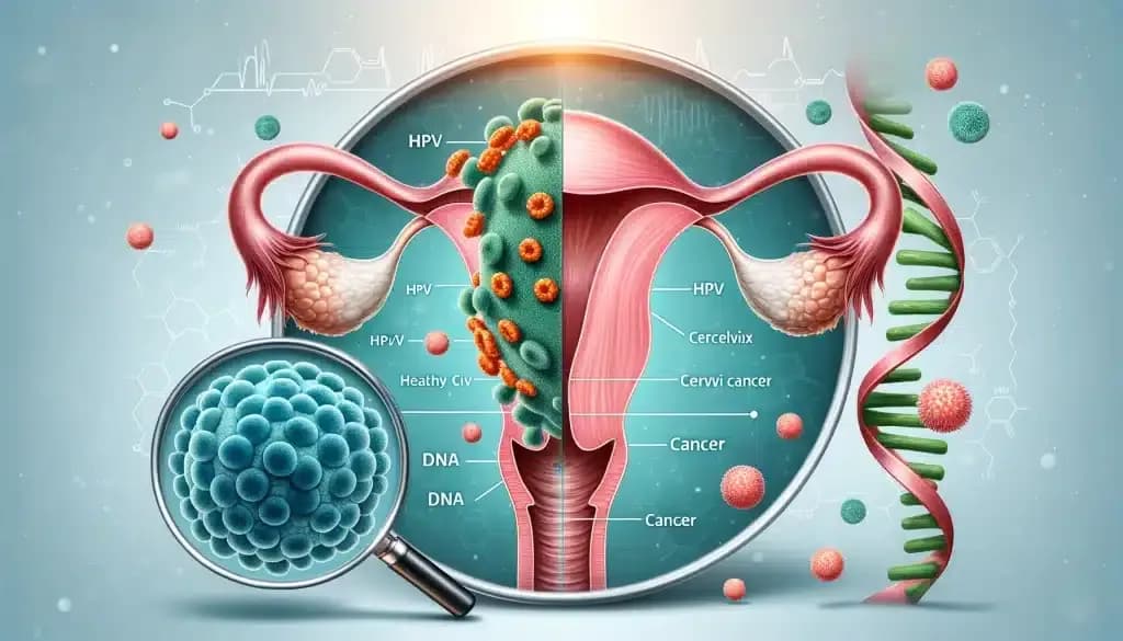 DALL·E-2024-04-25-10.01.26-An-educational-and-impactful-illustration-representing-the-link-between-Human-Papillomavirus-HPV-and-cervical-cancer.-The-image-should-show-a-symbol-1024x585.webp
